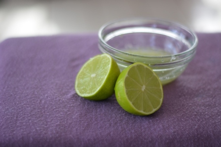 Lime juice and zest